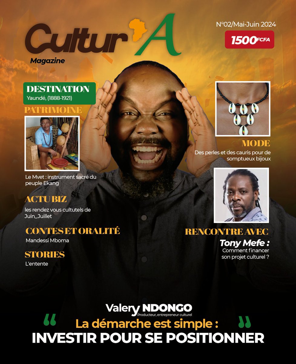 ElsaBANG28's tweet photo. Le 2e numéro de Cultur'A Magazine est disponible en kiosque au prix de 1500 franc seulement. Contact :650904767. E-mail :culturamagazine244@gmail.com.
@valeryndongo
@TonyMefe https://t.co/9UEXnckUX3