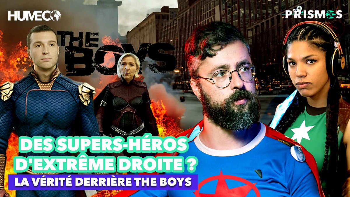 Et si l'#extrêmedroite était un super-héros ? C'est ce que nous allons décrypter avec <a href="/Bolchegeek/">Benjamin Patinaud</a> et Mama Paprika dans Prismes avec la #série #TheBoys. C'est le bon moment de sensibiliser à travers les séries, alors venez découvrir notre contenu !
youtu.be/PvGVBg8kslk?si…