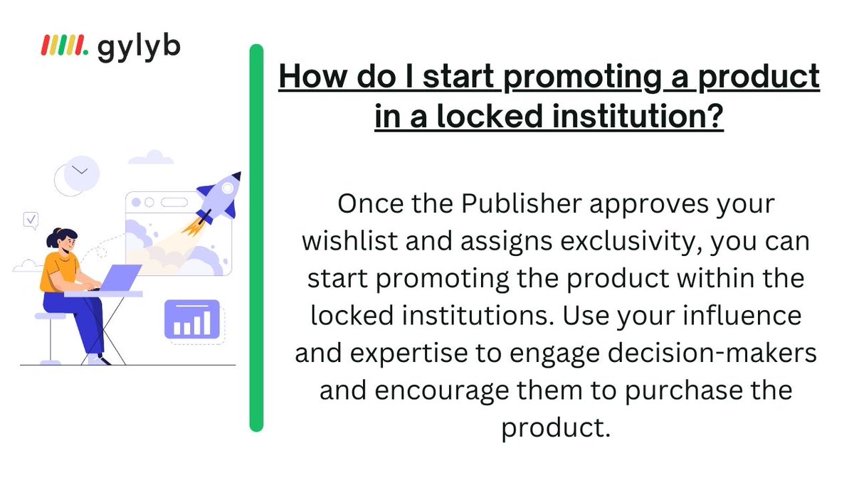 BoxGylyb's tweet photo. Want to start promoting a product in a locked institution? Once the Publisher approves your wishlist and assigns exclusivity, use your influence to engage decision-makers and boost sales! Need more help? Dive into our YouTube tutorials. Link is here https://t.co/cbt92L1qhL #gylyb https://t.co/wBWYu9tgfs
