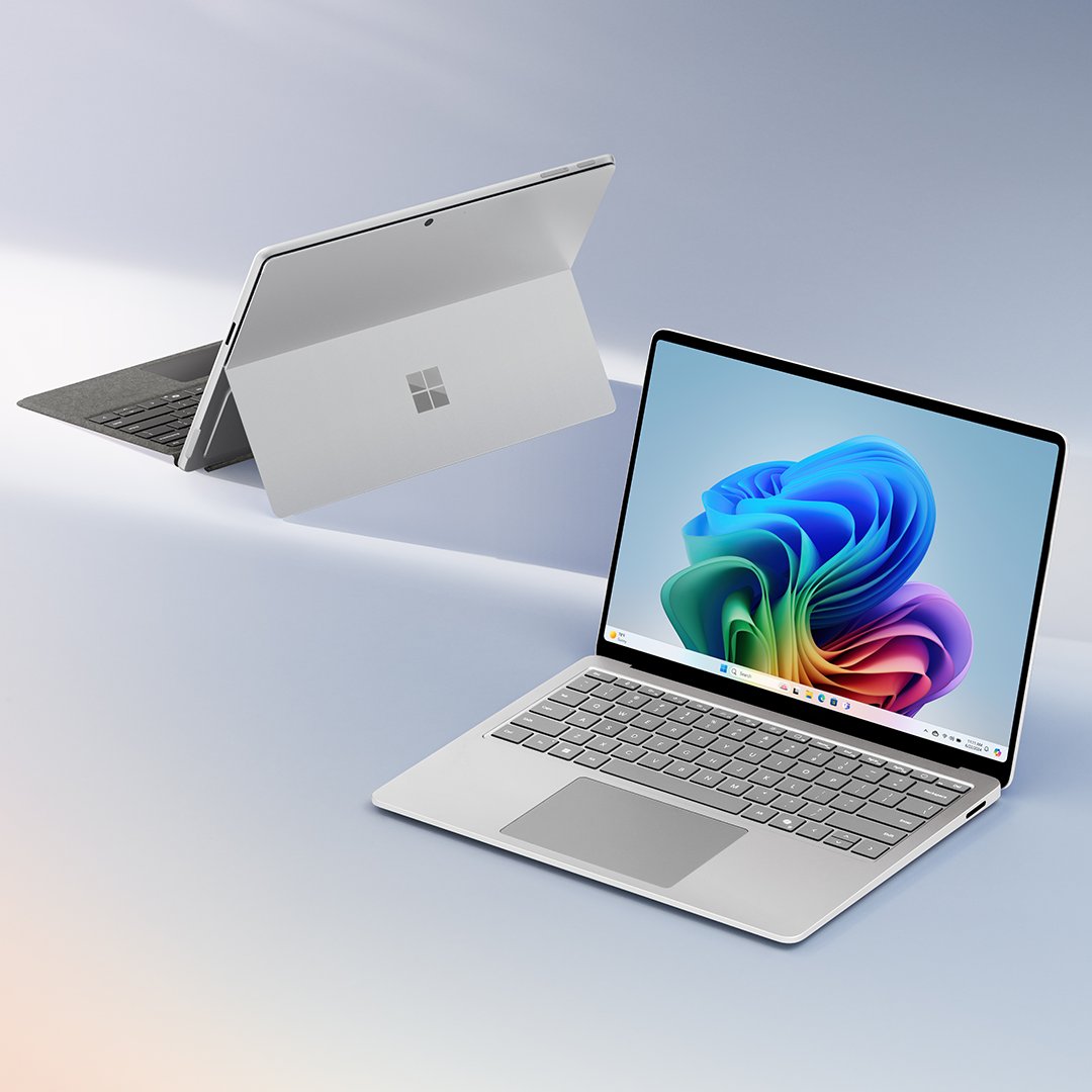 Faster, smarter, ulta-light, and AI-enhanced. The all-new Surface Pro and Surface Laptop, Copilot+ PCs, are available to order today! 🥳 msft.it/6012Y26ou