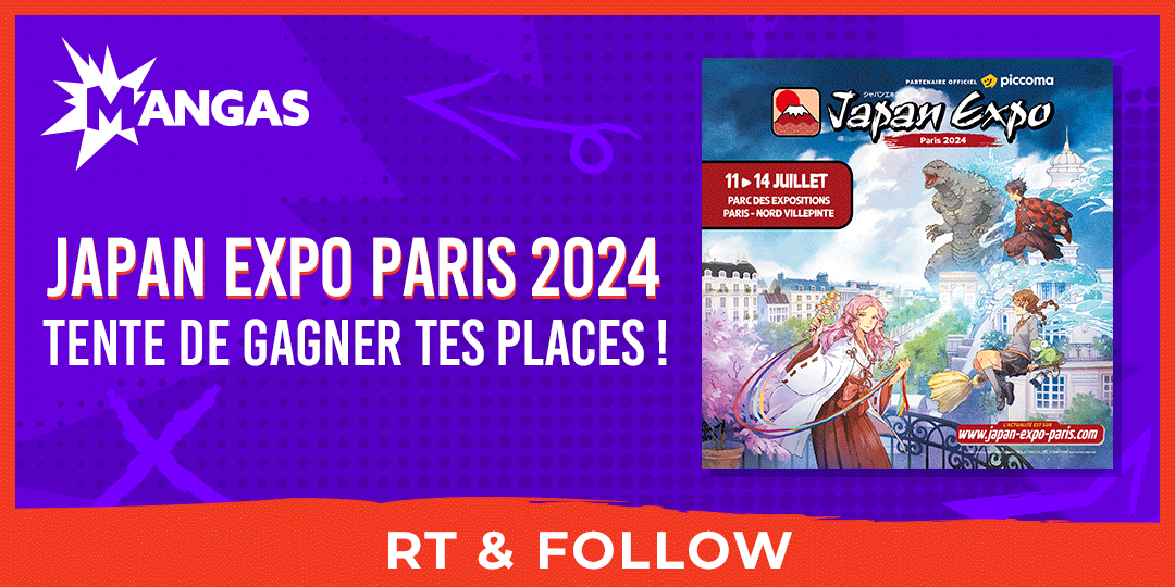 Jeu-Concours : La chaîne Mangas t’offre tes places pour Japan Expo Paris, le rendez-vous incontournable de la communauté manga et pop culture ! 🎌
Rendez-vous du 11 au 14 juillet 2024 au Parc des Expositions Paris-Nord Villepinte !
🎟️Billetterie : japan-expo-paris.com/fr/