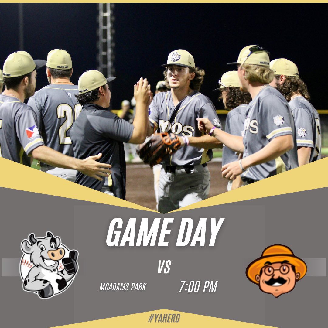 IT’S GAME DAY! 🐮⚾️
Your MidWest Moos are on the road to take the Farmers, at McAdams Park in Wichita, on June 20th at 7:00pm.  #yaherd