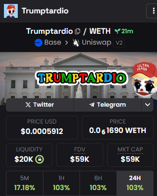 TrumptardioBase's tweet photo. Dex update live 
https://t.co/GSParAm4NN https://t.co/x1yGNCYyc1