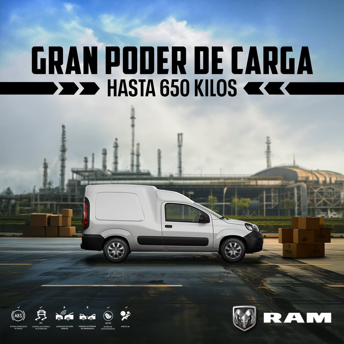 La RAM V700 tiene una capacidad de carga de hasta 650 Kg. Dale RT si quieres saber más. 🚚💨

#RAM #RamColombia #Poder #Camionetas #RAM1500HíbridaLigera