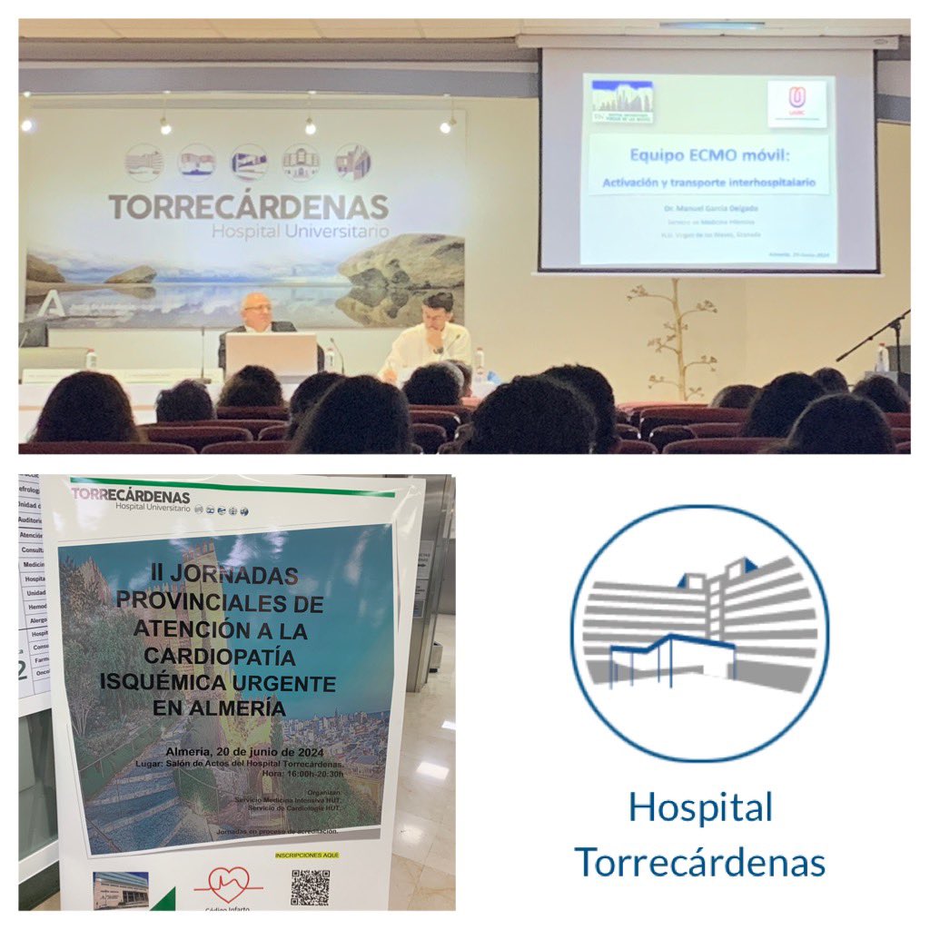 Jornadas Proviciales de #CardiopatíaIsquémicaUrgente en <a href="/TorrecardenasHU/">Hospital Universitario Torrecárdenas</a> en colaboración con #CuidadosIntensivos #Urgencias #TrasladodeCríticos 
.
#AlmeríaCardiología #SalvandoCorazones #AngioplastiaPrimaria