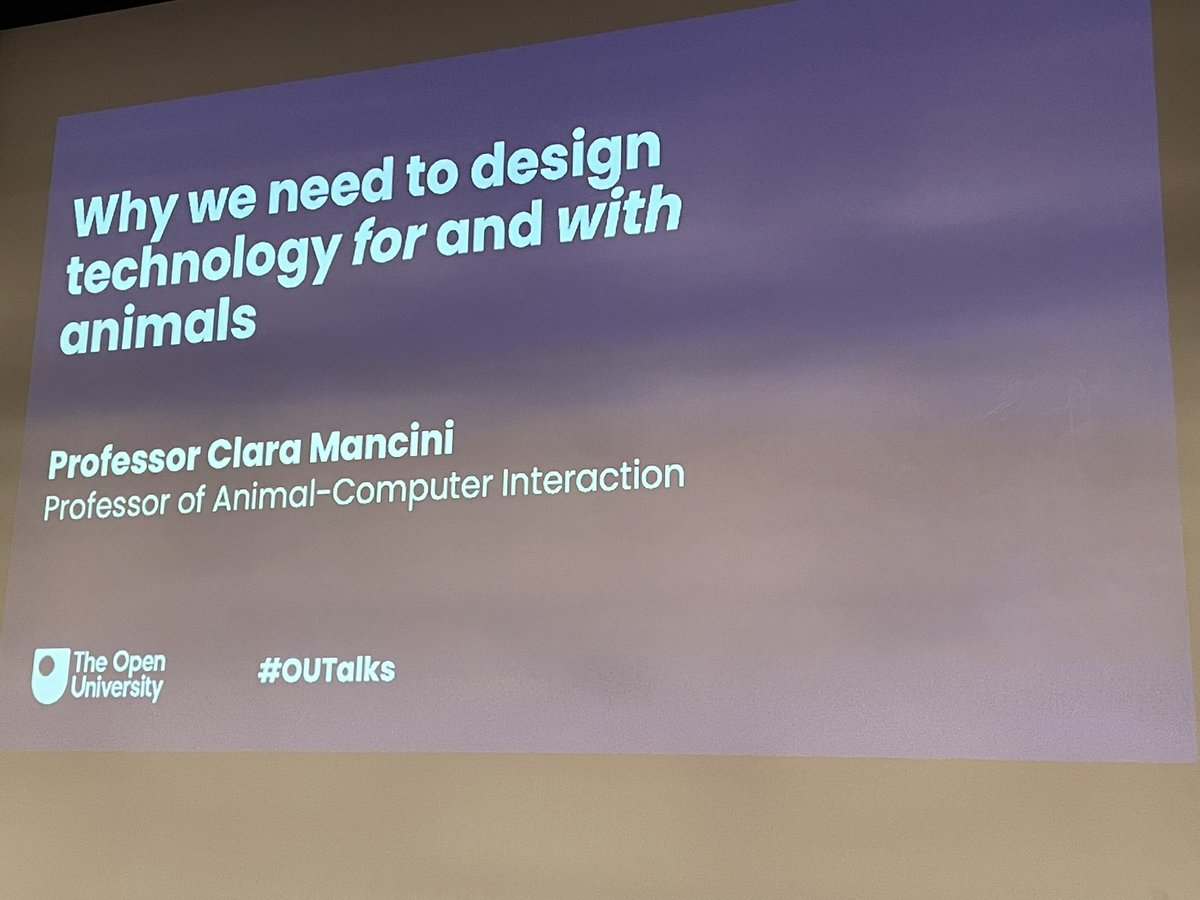 arosha's tweet image. Looking forward to a fascinating inaugural lecture from my @OUComputing colleague, Professor Clara Mancini (@ACI_Lab) on the design of technologies for and the with animals #OUtalks