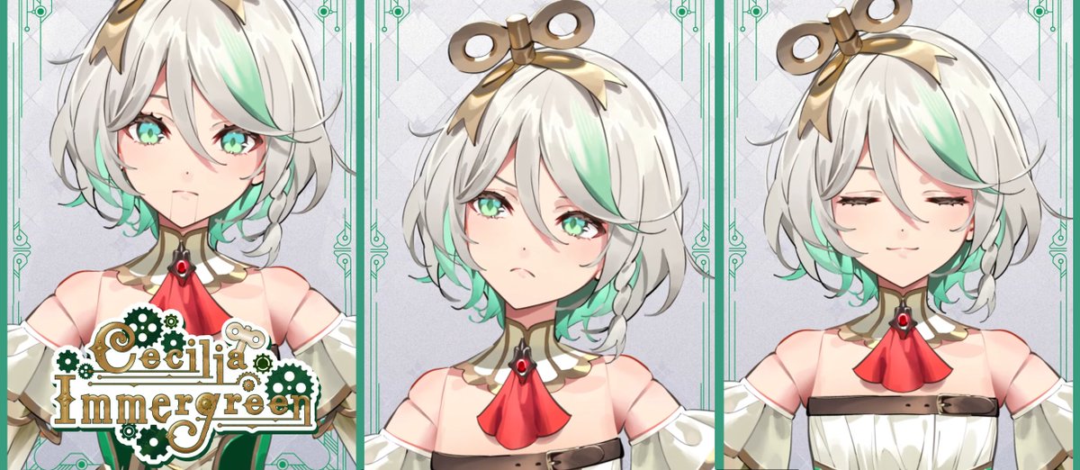 ホロライブEN、セシリア・イマーグリーンさんのLive2D&ショート動画用