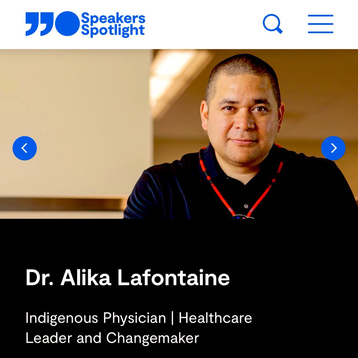 A leadership lesson I’d share w/ my younger self would be to seek after folks who have knowledge and experiences beyond your own.

<a href="/SpeakersDotCa/">Speakers Spotlight</a> is an org who’s brought together those very people. 

Been surreal to be on the website front page this week. speakers.ca