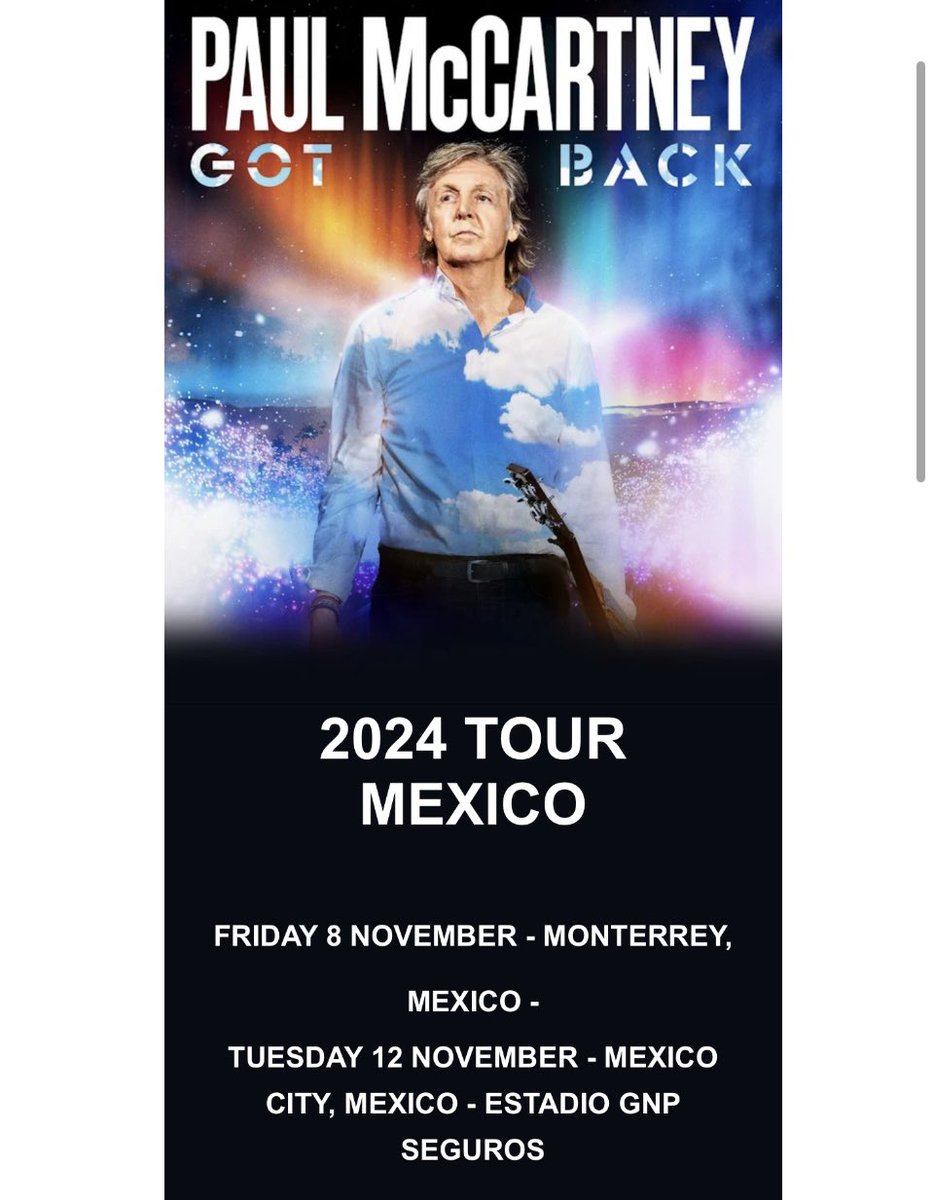 Sir Paul McCartney ¡regresará a México! 😃