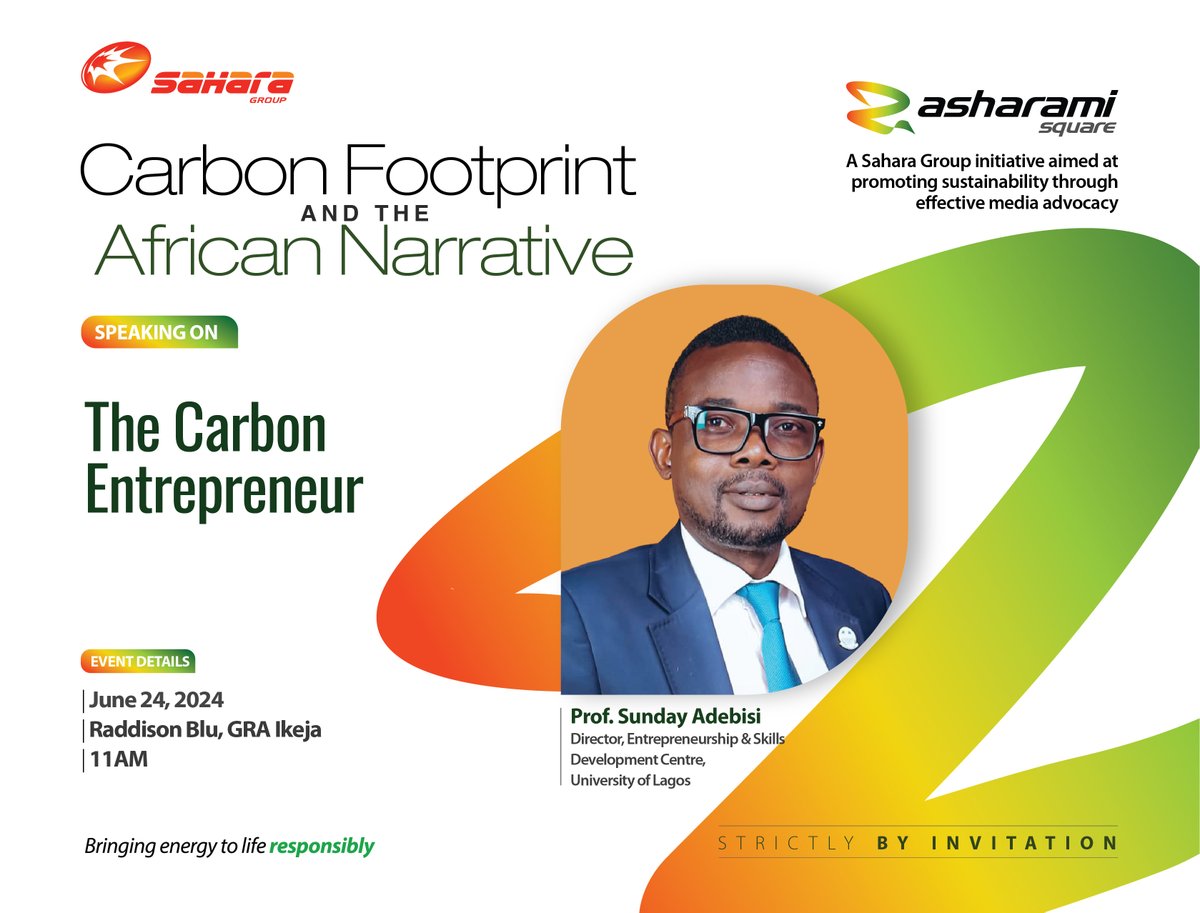 Prof. Sunday Adebisi, a distinguished scholar and highly sought-after resource person is the Professor of Entrepreneurship Hub &amp; Strategic Management, University of Lagos;