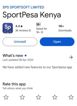 01wambugu's tweet photo. Boycott SportPesa by uninstalling the app, also giving it a bad rating on all platforms.

#totalshutdown #OccupyStateHouse
#REJECTFINANCEBILL2024 #RevolutionKe https://t.co/f5XBR9p9lc