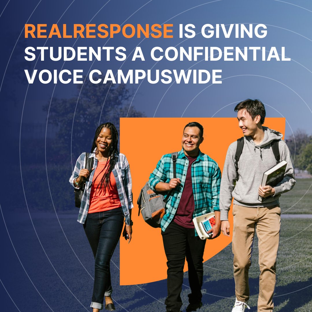 #RealResponse brings a higher level of support to higher ed by giving students a confidential means to let their voices be heard. Learn more about how RealResponse can benefit your students campuswide at the link below.
tinyurl.com/4h8h4dyh

#SafeSpace #CampusCommunication