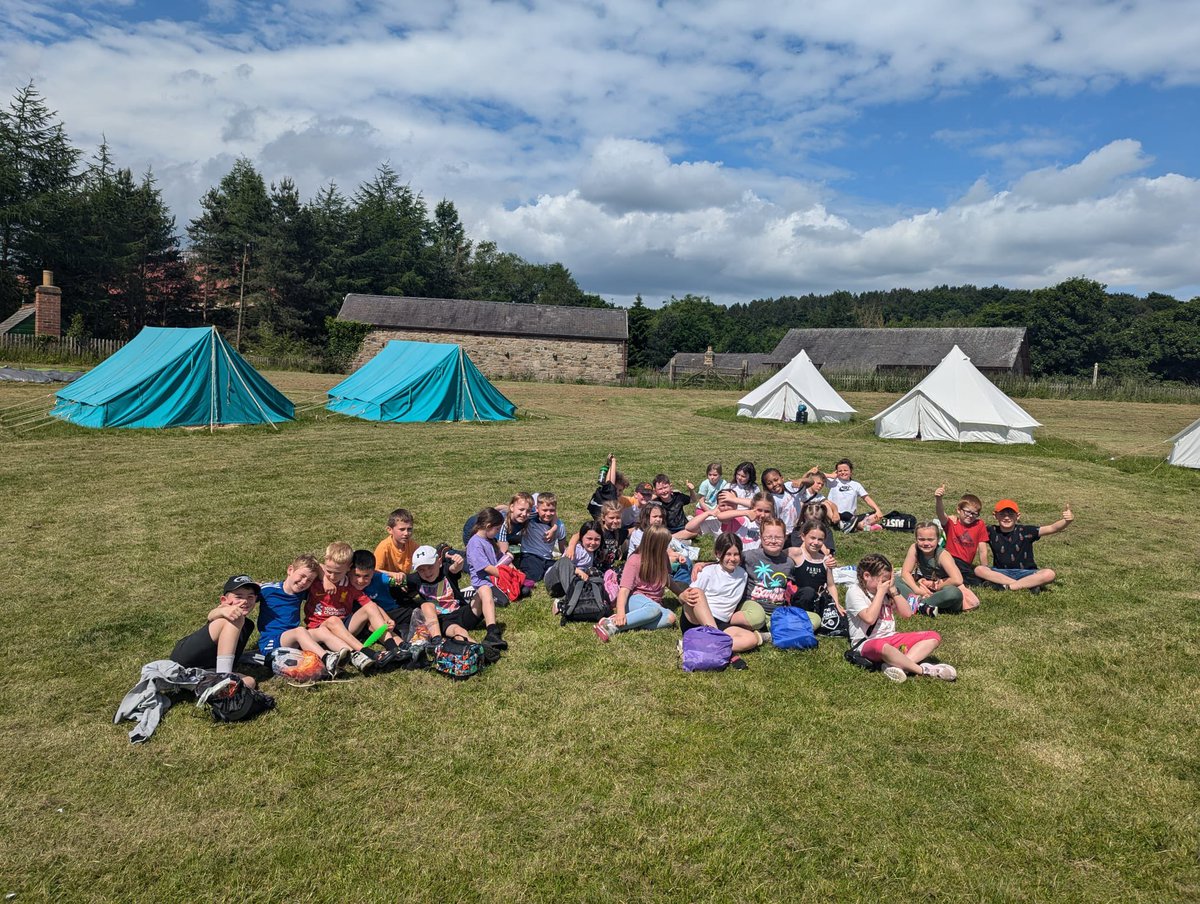 NCEA_Bishops's tweet image. Wonderful weather for a fab start to our residential visit to @Beamish_Museum 
Excited and happy children - looking forward to a night under canvas! Ooh and the fish and chips!