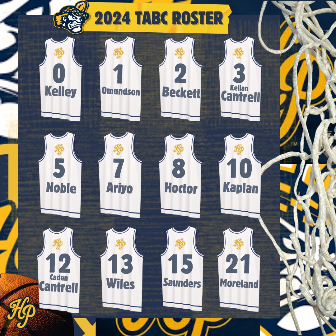Highland Park Men's Basketball (@scotshoopshp) on Twitter photo 2024 TABC Roster ⬇️
#0 @daviskelley13| 6'0' | 2025
#1 <a href="/Spenceromie/">Spencer Omundson</a>| 6'3 | 2026
#2 <a href="/HenryBeckett031/">Henry Beckett</a> | 6'7 | 2026
#3 <a href="/kellan_cantrell/">Kellan Cantrell</a> | 6'3 | 2027
#5 <a href="/Colin_Noble4/">Colin Noble</a> | 6'6 | 2025
#7 <a href="/JacobAriyo3/">Jacob Ariyo</a> | 6'3 | 2025
#8 <a href="/Anderson_Hoctor/">Anderson Hoctor</a> | 6'0 | 2026
#10 <a href="/KaplanCade/">Cade Kaplan</a> | 5'10 | 2026
#12 2024 TABC Roster ⬇️
#0 @daviskelley13| 6'0' | 2025
#1 <a href="/Spenceromie/">Spencer Omundson</a>| 6'3 | 2026
#2 <a href="/HenryBeckett031/">Henry Beckett</a> | 6'7 | 2026
#3 <a href="/kellan_cantrell/">Kellan Cantrell</a> | 6'3 | 2027
#5 <a href="/Colin_Noble4/">Colin Noble</a> | 6'6 | 2025
#7 <a href="/JacobAriyo3/">Jacob Ariyo</a> | 6'3 | 2025
#8 <a href="/Anderson_Hoctor/">Anderson Hoctor</a> | 6'0 | 2026
#10 <a href="/KaplanCade/">Cade Kaplan</a> | 5'10 | 2026
#12