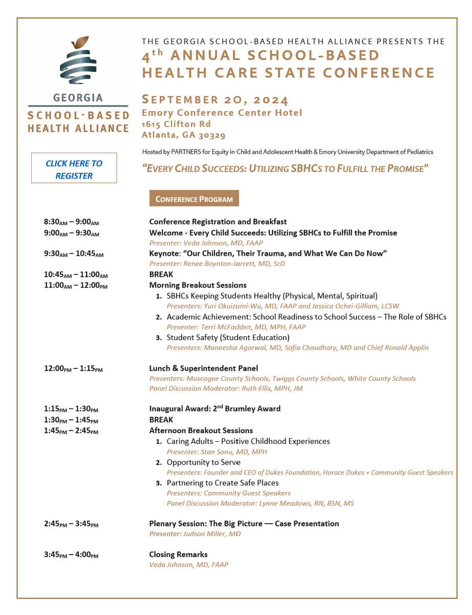 The 4th Annual State Conference is only 3 months away!! See what's in store!
eventbrite.com/e/the-4th-annu…
<a href="/DeborahArvette/">Deborah H.</a> <a href="/DocTerriTweets/">Dr. Terri McFadden</a>