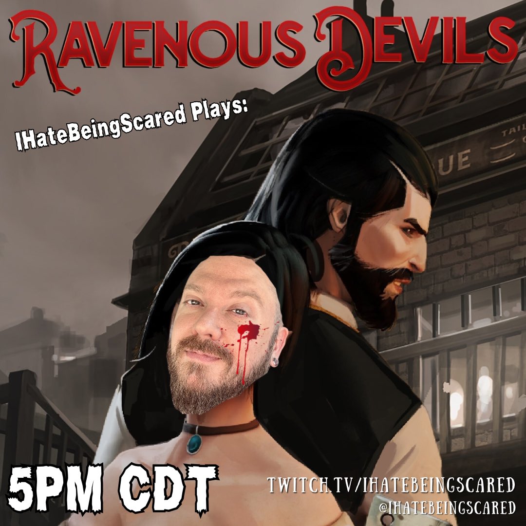 MORE MAN MEAT FOR THE MASSES. 

We’ll be having some friends for dinner… come join me at 5pm CDT for some delicious man-meat pies and Angus steaks (Angus was a fine man - he’s so delicious). 

#ravenousdevils #manmeat #horrorstreamer #gaymer #smallstreamer