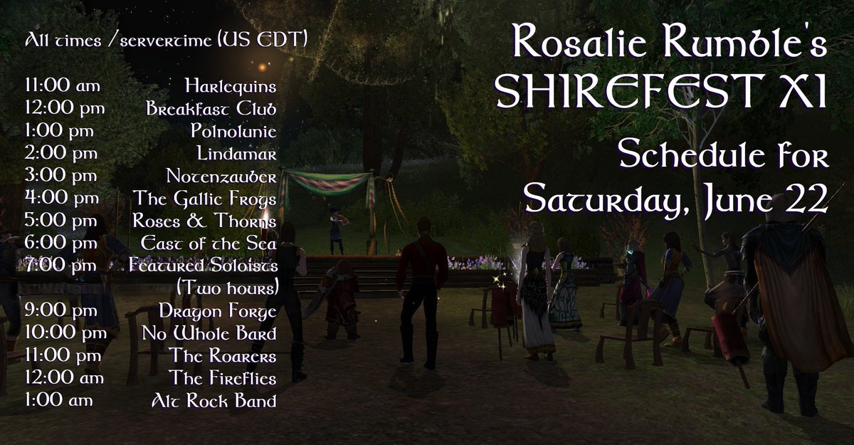 This Saturday June 22nd Polnolunie closes our current concert season with a performance at Shirefest on the Crickhollow🔥
Before the summer break we will present a program with our best songs of the last two years🎸🎺🎻
We are waiting for you on the Methel-stage in the Shire!😎
