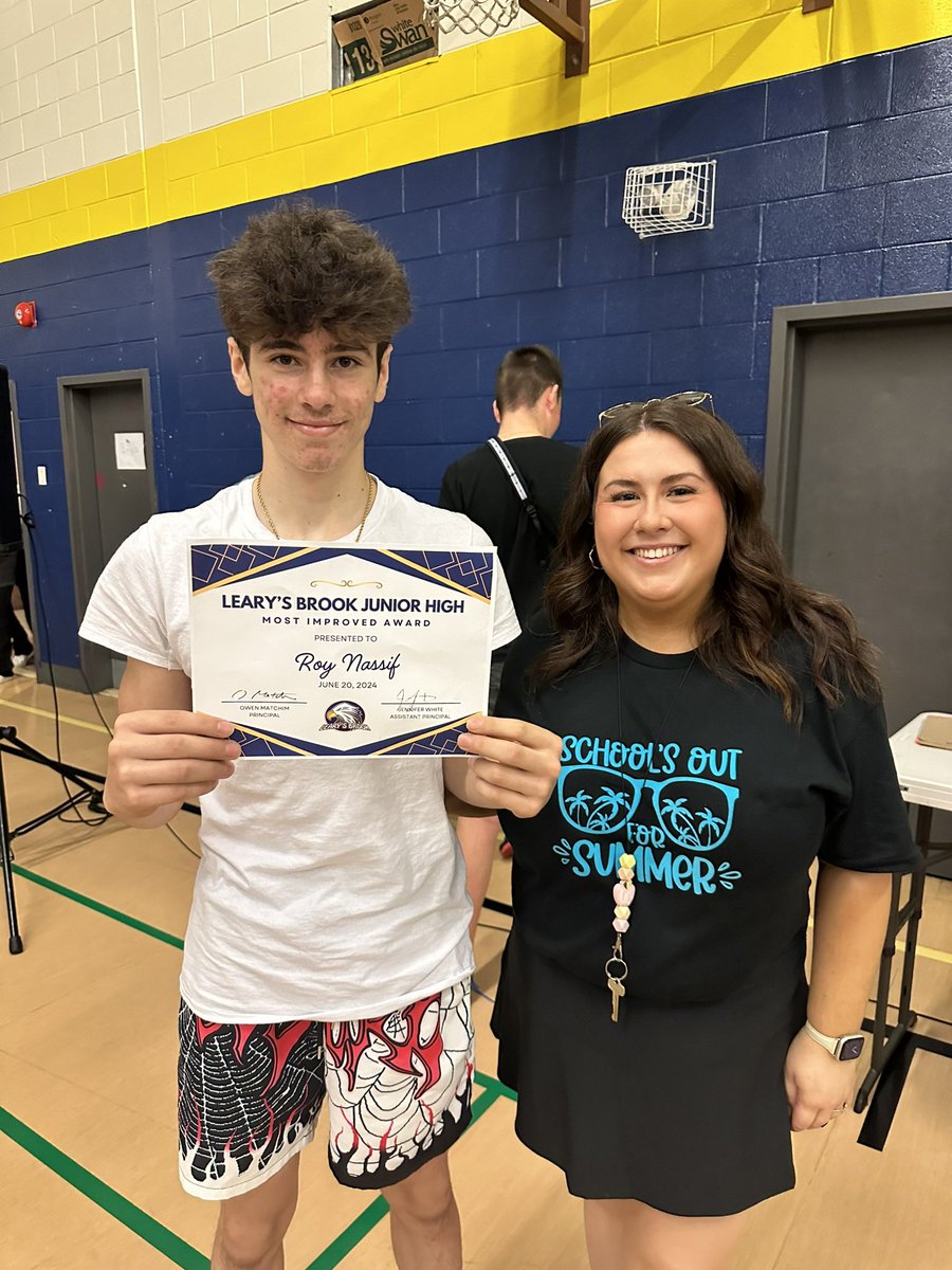 Super proud of this guy who won an award for most improved today! It was a joy to teach him and see how far he has come this year! ☺️