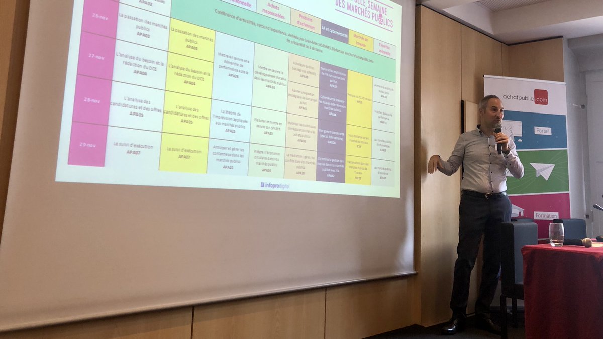 achatpublic_com's tweet photo. 🎙️ Club Clients 2024 : En avant première le programme de la 8e édition deLa Folle Semaine des #MarchésPublics. #AchatsPublics #ClubAPC #FSMP24 https://t.co/vjfyg9nWmU