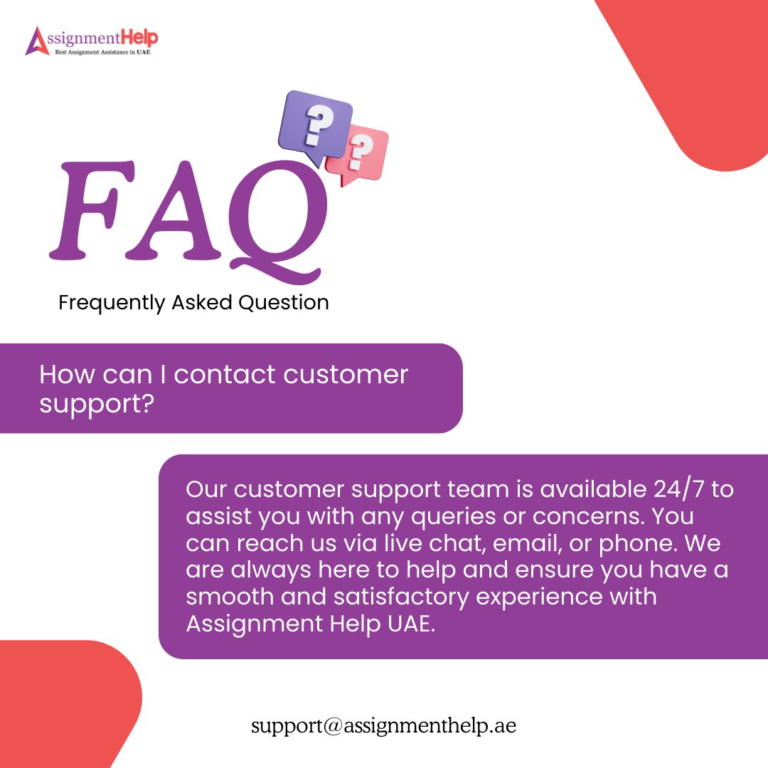 UAEAssignmentss's tweet image. Whether you are a new or returning customer, we&apos;re here to assist you! Crack the code of seamless assignments with our FAQ guide!
🌐: assignmenthelp.ae
.
.
#FAQ #question #Assignment #Essaydue #studenthelp #نجاح_موسم_الحج #Saudi #السودان #theuae #للسعودية #dubai
