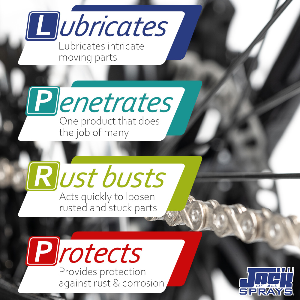 JackofallSprays's tweet image. Jack lubricates, penetrates, rust busts, and protects. For lubrication of any moving part, removing rust from stuck parts, and many more uses, reach for Jack of All Sprays.
#lubricant #lubrication #bikechain #chainlubricant #rustbuster