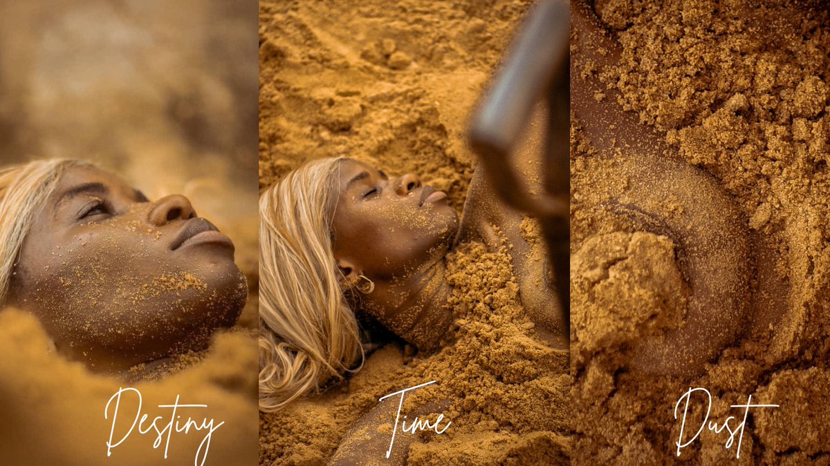 “We Return To Sand” 

Curated by <a href="/juujuumama/">sierra renee</a> 
In <a href="/ItanWorld/">Ìtàn: West African Artistry</a> 

- DESTINY 
- TIME
- DUST 

explores mortality and unity with the earth. The exhibition draws upon sacred texts and proverbs to examine the concept of returning to dust.

The mesmerizing scene in "WE RETURN to SAND"