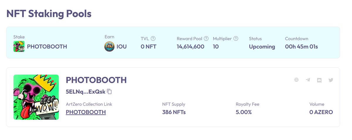 Incoming new pool. As promised PB will be able to be staked starting in 45 minutes!! 

I know the $IOU rewards are not crazy but this is all part of the long term plan - once we reach 10 million MC it more than doubles the investment of buying one PB right now! <3