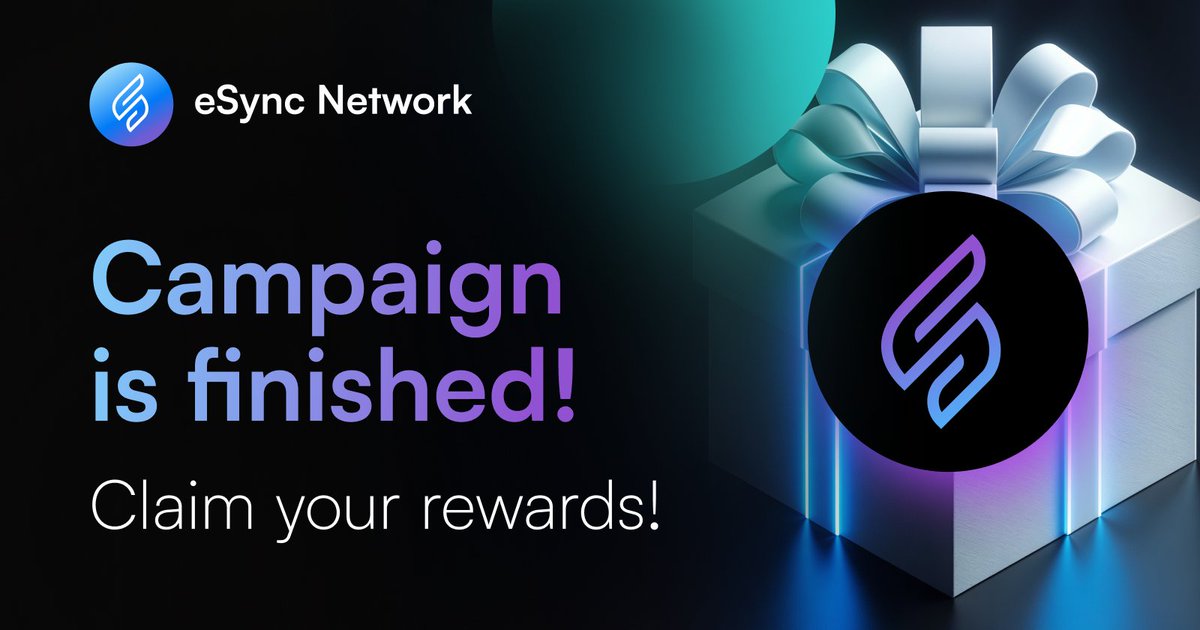 Our perk campaign with the <a href="/eSync_Network/">eSync Network</a> has been completed! 

Visit your account portal to see if you've won. Rewards are being distributed now! 🍾 

Account portal: shorturl.at/LifCD