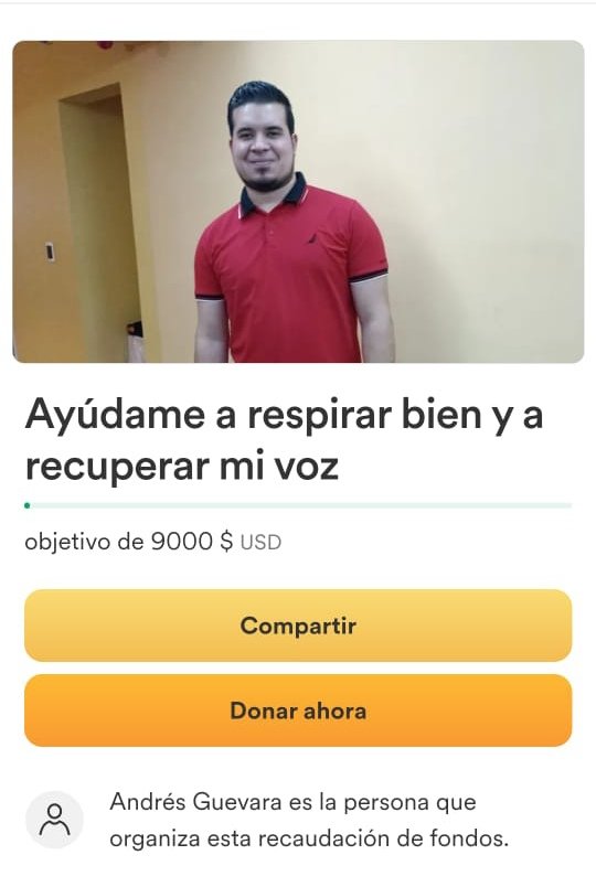 Andresegb33's tweet photo. Tu ayuda me serviría para alcanzar el objetivo de mi recaudación de fondos. Cada vez que la compartes y se hace un donativo, se contribuye a la causa.

 https://t.co/WCDyMpLx6e https://t.co/BGlMHDEByd