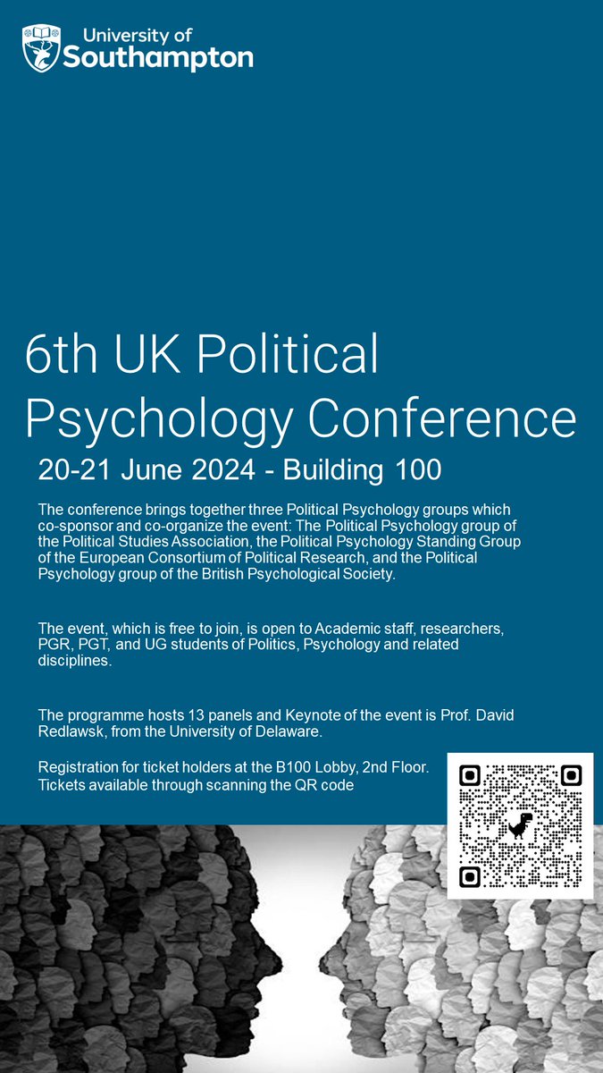 PSA Political Psychology (@psa_polpsy) on Twitter photo Today and tomorrow at <a href="/sotonpolitics/">Politics at Southampton</a>! We are back in-person for our annual conference. Welcome! #UKPP24 Today and tomorrow at <a href="/sotonpolitics/">Politics at Southampton</a>! We are back in-person for our annual conference. Welcome! #UKPP24