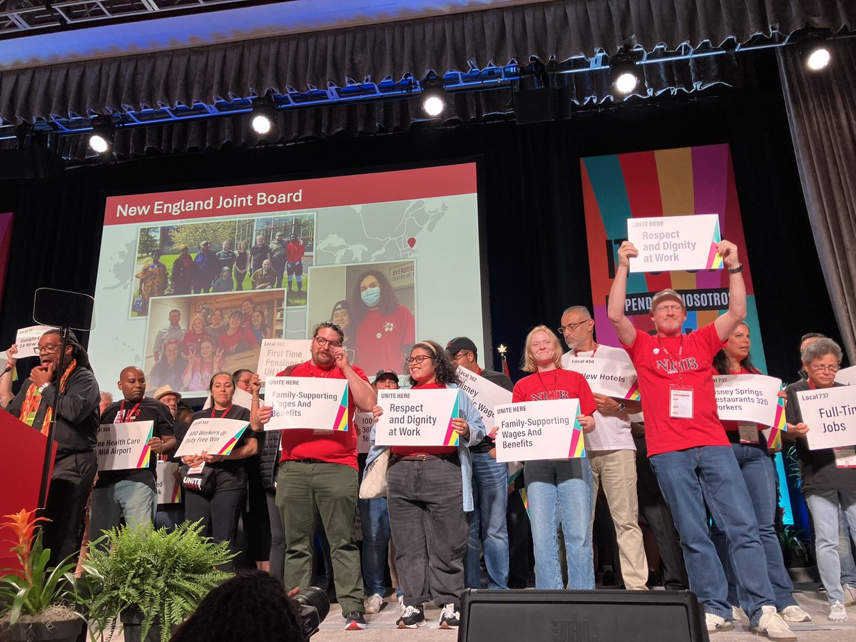 nejbUNITEHERE's tweet image. Proud to contribute to 70,000 workers organized in 5 years with @OnPointUnited @UnitedPavement and UVM Sodexo workers in New England at @unitehere convention!