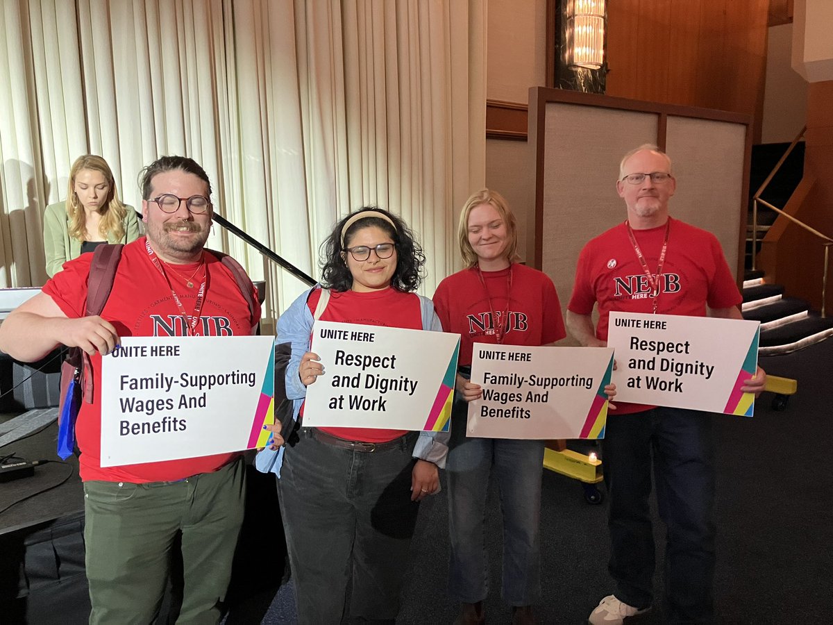 nejbUNITEHERE's tweet image. Proud to contribute to 70,000 workers organized in 5 years with @OnPointUnited @UnitedPavement and UVM Sodexo workers in New England at @unitehere convention!