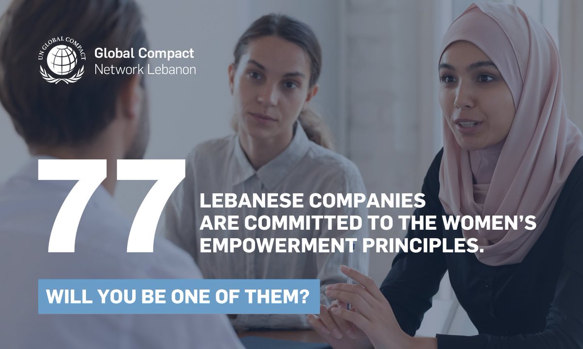 Did you know that 77 Lebanese 🇱🇧 companies are committed to the Women's Empowerment Principles (#WEPs)?

The WEPs offer guidance to #businesses on how to promote #genderequality &amp; women’s empowerment in the #workplace and beyond. 🌍

Find out more 👉 weps.org