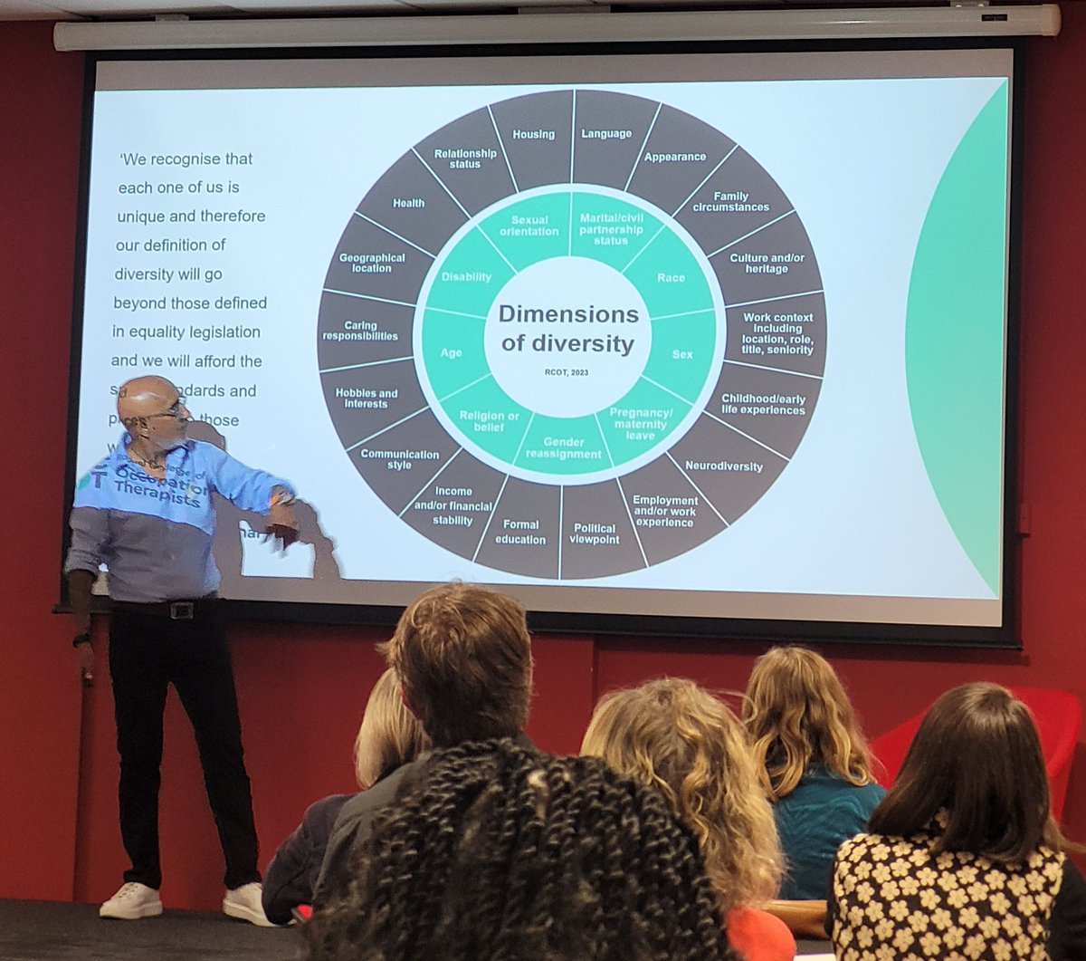 Thank you to all the hard work from @RCOTWalesRegion bringing together a great event at USW yesterday. I feel better informed &amp; better able to join and articulate the conversation around #EBD It was great sensing the real community between #occupationaltherapy educators Wales too