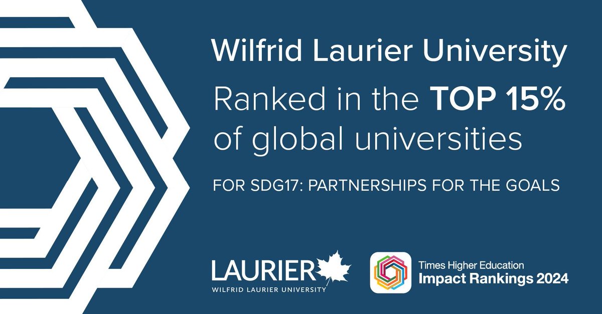 Times Higher Education (THE) has ranked <a href="/Laurier/">Wilfrid Laurier University</a>  among the top 15 per cent of global universities in its 2024 University Impact Rankings. The UNESCO Chair on Food, Biodiversity and Sustainability has helped achieve this recognition for SDG17: Partnership for the goals!