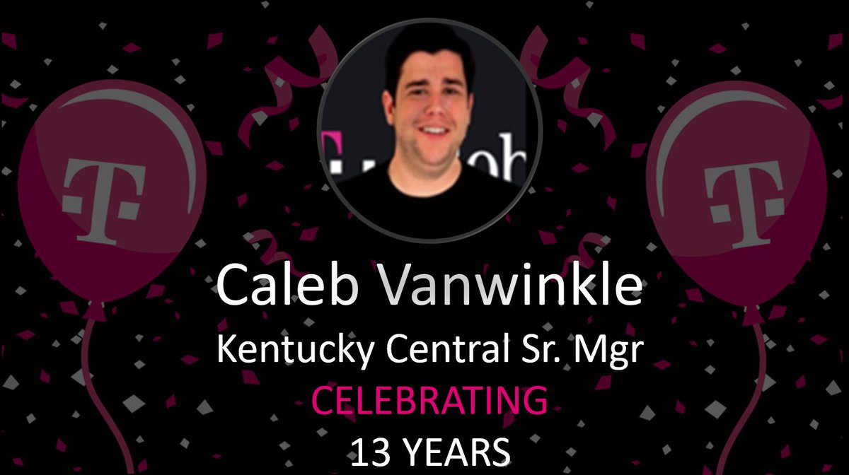 William Derrick (@wderrickindy) on Twitter photo It's time for another Mid-America Magentaversary celebration. Cheers to our amazing Central Kentucky leader <a href="/CVanwinkle1208/">Caleb Vanwinkle</a> on 13 years at T-Mobile. Thanks for all you do! #MidAmerica <a href="/domjrcoleman/">Dom Coleman</a> It's time for another Mid-America Magentaversary celebration. Cheers to our amazing Central Kentucky leader <a href="/CVanwinkle1208/">Caleb Vanwinkle</a> on 13 years at T-Mobile. Thanks for all you do! #MidAmerica <a href="/domjrcoleman/">Dom Coleman</a>