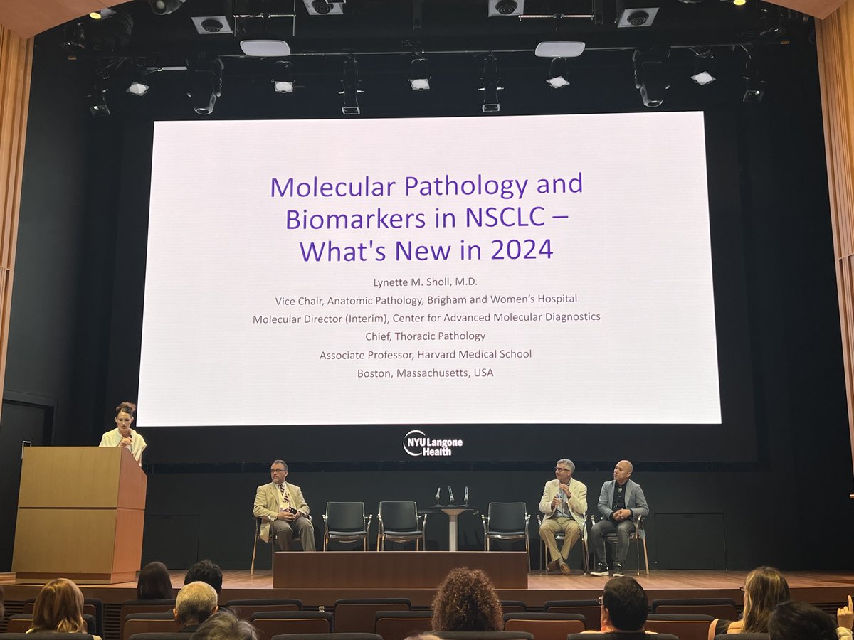 Next up is ‘Molecular Pathology and Biomarkers NSCLC - What’s New in 2024’ by Dr. Lynette Sholl