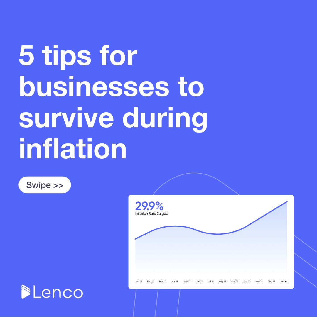 LencoHQ's tweet image. Inflation can challenge any business. Discover 5 Tips to Keep Your Business Thriving!

Thread!

#lencohq #businessowner #foryou #inflation #businesstips