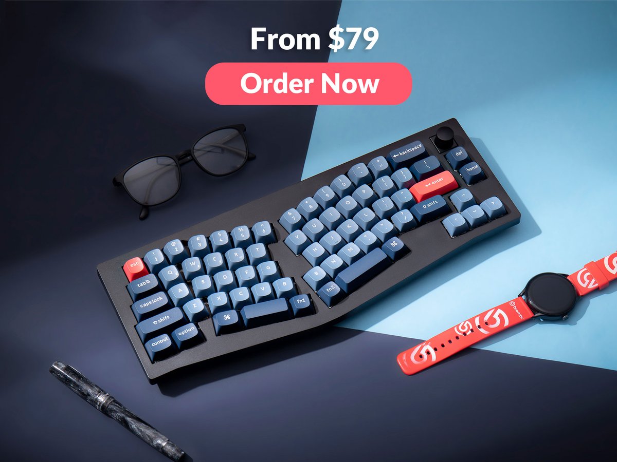 KeychronMK's tweet photo. The Keychron V8 Max is live, starting at just $79!
Enjoy a 65% Alice layout, 2.4G & Bluetooth, gasket mount design, acoustic foam, and more. Customize every key with the Keychron Launcher web app.
Get yours now! 👉 https://t.co/NEwKkR6wA3 https://t.co/D8li3ZjMdy