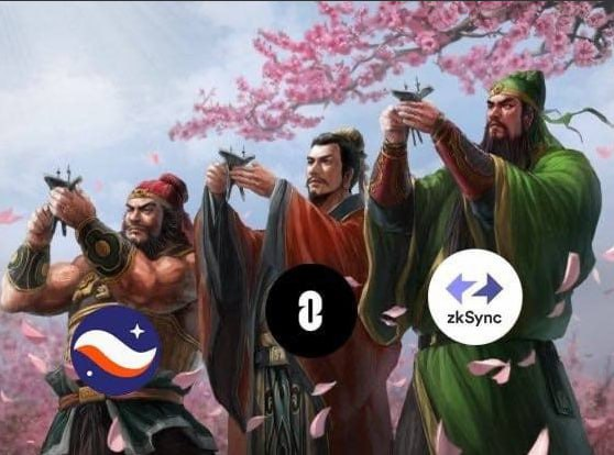 TonyXoac69's tweet photo. 3 anh em hội (lộn cái) bàn đào.
Chuẩn bị kết nạp thêm Triệu Tử Long, để xem dự án nào tiếp theo? @Blast_L2  chăng? https://t.co/FcbToXmdKx
