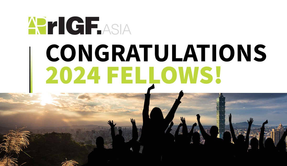 🎉 Congratulations to the 32 Fellows selected for the 2024 APrIGF Fellowship Program!
🔗 Announcement : ap.rigf.asia/fellowship/202…
📩Check your mailbox and don’t forget to send the acceptance confirmation back!
#InternetGovernance #aprigf2024 #AsiaPacificRegion #fellowship