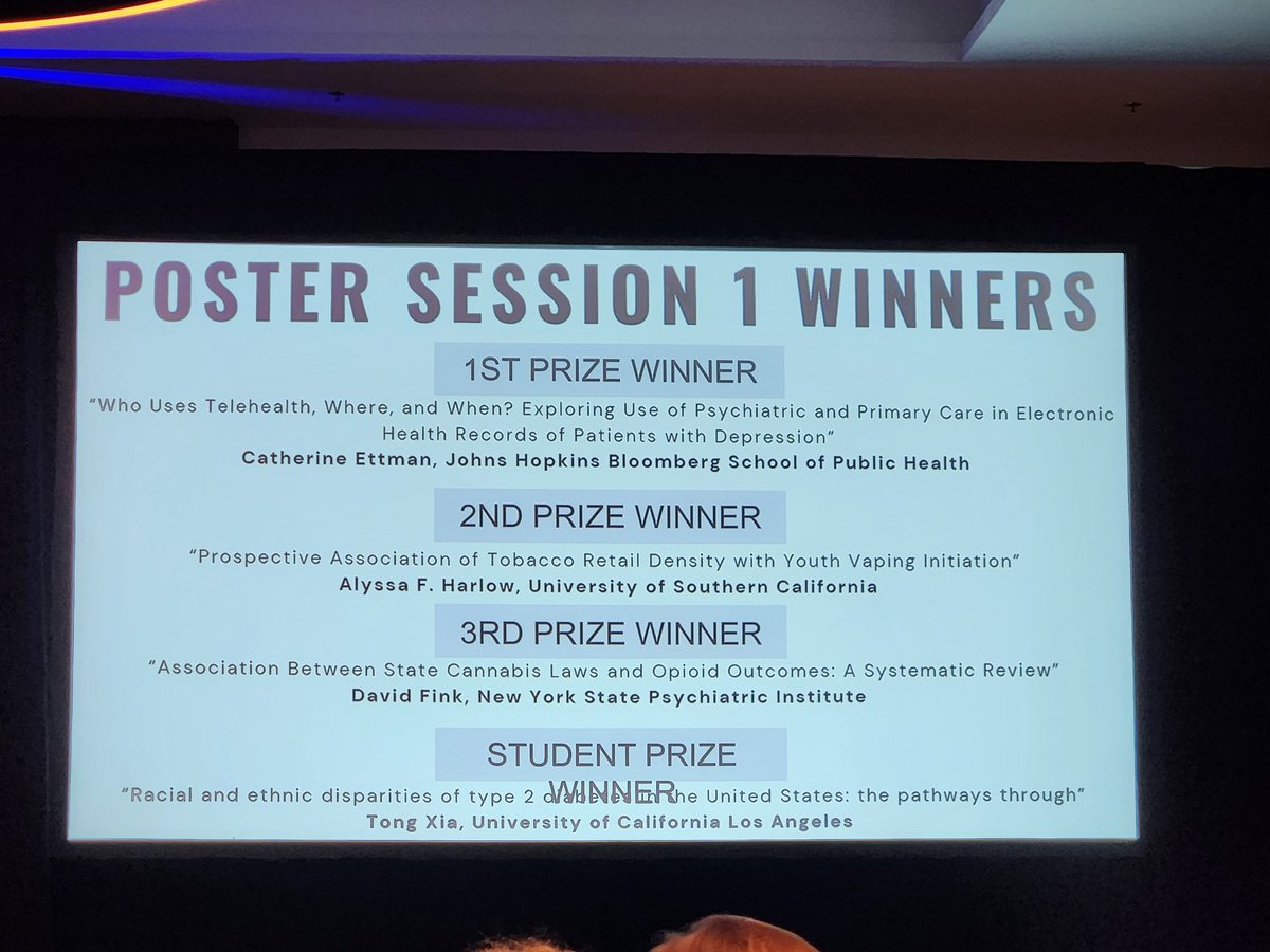 Poster winners at #SER2024, day 1.