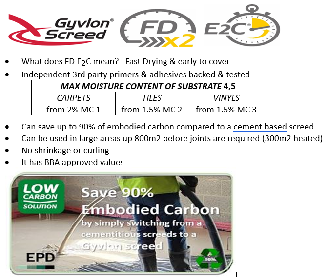 Gyvlon's tweet photo. PRODUCT OF THE WEEK:
Gyvlon ECO FD E2C Screed

https://t.co/8QMqvIrwxf
#Gyvlon, #Sustainability, #UFH, #carbonreduction, #fastdrying https://t.co/Bo8tNfefHP