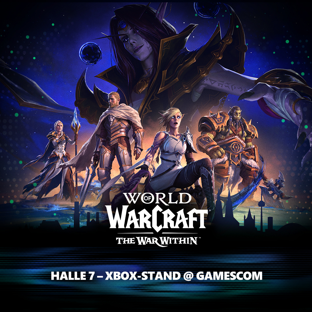 Warcraft_DE's tweet photo. Feiert The War Within mit uns auf der Gamescom! #XboxGamescom https://t.co/mIlfQQQ3y1