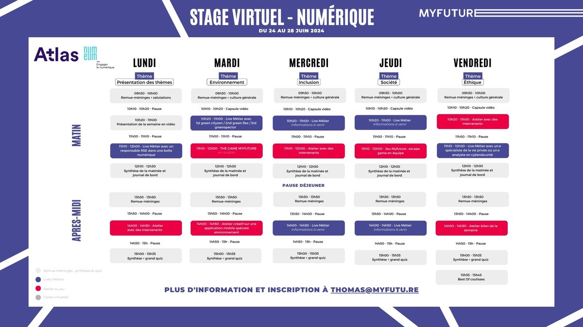 🎯 Objectif : 0 jeune sans stage 👀

Nous sommes heureux de lancer la deuxième semaine de stage Seconde 100% virtuel. 💻

Merci à <a href="/numeum/">Numeum™ Token</a> et <a href="/OpcoAtlas/">Opco Atlas</a>

Et : <a href="/bergerlevrault/">Berger Levrault</a> @LatitudesTfG <a href="/SynoxLive/">Synox</a> <a href="/FACIL_iti/">FACIL'iti</a> <a href="/Hypra_/">Hypra, générateur de puissance d'agir</a> <a href="/talentsdunum/">Talents du numérique</a> <a href="/Stormshield/">Stormshield</a>

#StageSeconde #Orientation #Avenir