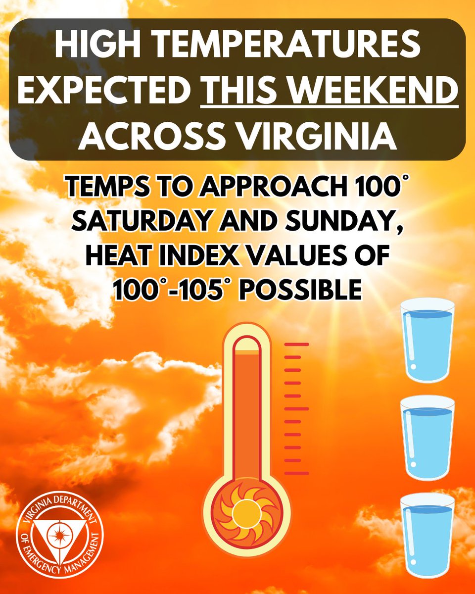 This weekend is going to be a hot one. 📷 According to the National Weather Service, high temperatures approaching 100° both Saturday and Sunday can be expected. The humidity is expected to increase as well, showing possible heat index values of 100°-105°.