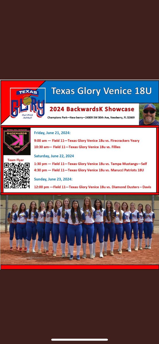 Jersie Rohde (@jersie_rohde) on Twitter photo Can’t wait to be back on the field this weekend. Looking forward to some great competition. Let’s go Glory .
<a href="/UWGSoftball/">West Georgia Softball</a> <a href="/RollinsSoftball/">Rollins College Softball</a> <a href="/Glory18u_Marino/">Texas Glory Venice 18U Gold - Marino</a> <a href="/USFSoftball/">USF Softball</a> <a href="/FAUSoftball/">Florida Atlantic Softball</a> <a href="/GGC_Softball/">GGC Softball</a> <a href="/UWA_Softball/">UWA Softball</a> Can’t wait to be back on the field this weekend. Looking forward to some great competition. Let’s go Glory .
<a href="/UWGSoftball/">West Georgia Softball</a> <a href="/RollinsSoftball/">Rollins College Softball</a> <a href="/Glory18u_Marino/">Texas Glory Venice 18U Gold - Marino</a> <a href="/USFSoftball/">USF Softball</a> <a href="/FAUSoftball/">Florida Atlantic Softball</a> <a href="/GGC_Softball/">GGC Softball</a> <a href="/UWA_Softball/">UWA Softball</a>