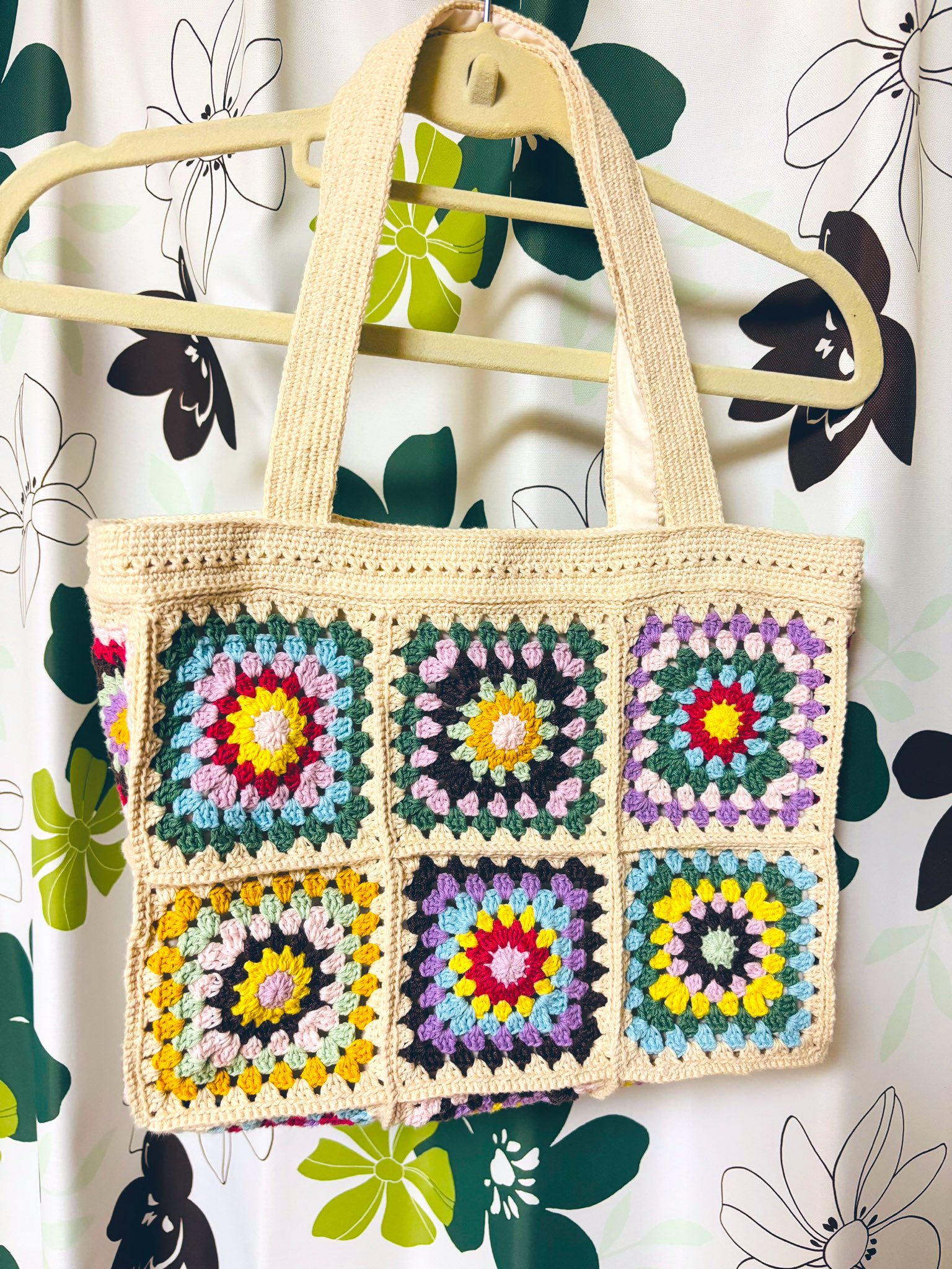 ビニール編みバッグ Basic knitting patterns] How to knit a large bag using vinyl