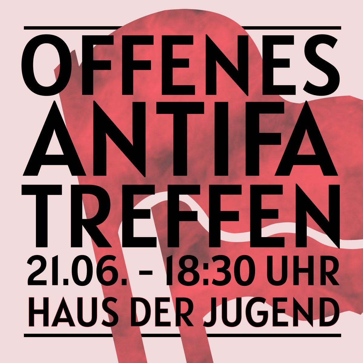 antifafreiburg's tweet image. ⚠️ Achtung: Das OAT findet morgen ausnahmsweise im Haus der Jugend in der Uhlandstraße 2 statt. Wir treffen uns um 18:30 Uhr vor dem Eingang, kommt also bitte pünktlich. 
Wir freuen uns auf euch! ✊