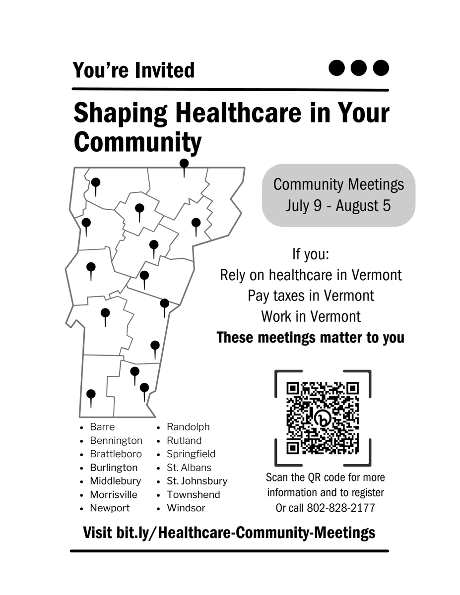 Act 167 Healthcare Community Meetings: Monday, July 15th, from 6:00pm-7:30pm at the Windsor Welcome Center. wsesu.co/T8XVg6 #WSESUnews